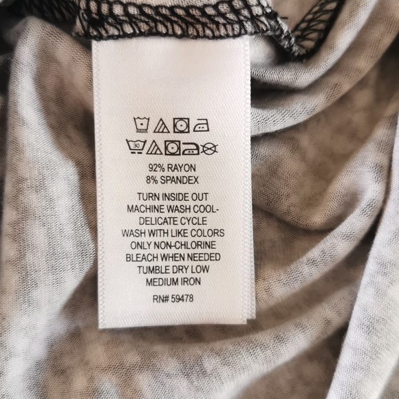 Cynthia Rowley Black & White Rayon Dress Size Med - Picture 6 of 8